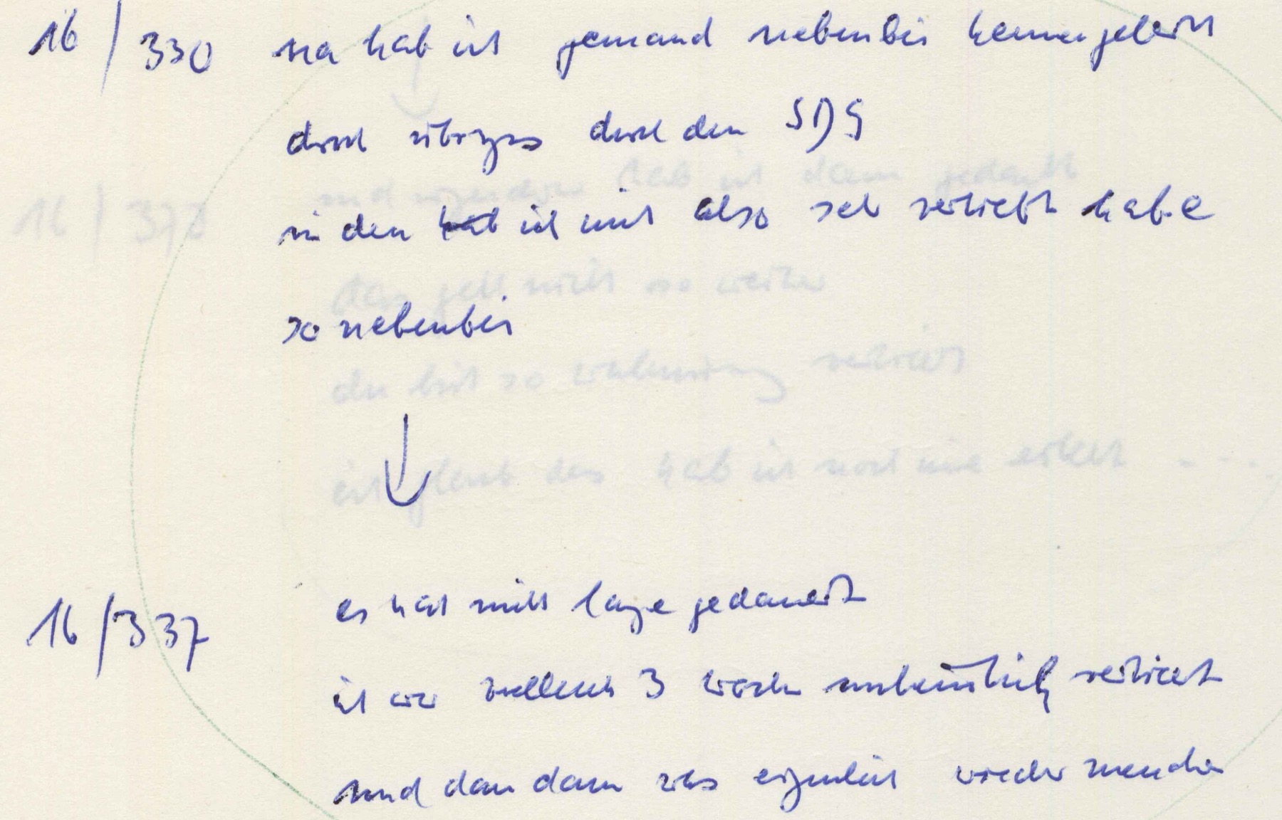 li: handschriftliche Selektion; re: maschinenschriftliche Selektion
