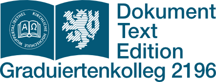 Graduiertenkolleg Dokument Text Edition